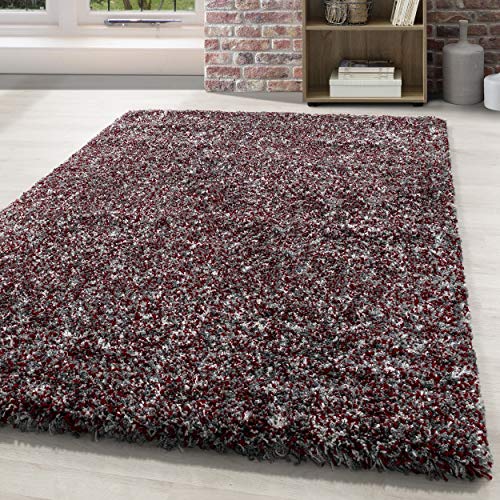 HomebyHome Teppich Wohnzinmer Shaggy Hochflor Läufer 80x150 cm Mehrfarbig - Flauschiger Teppich Schlafzimmer Moderne Extra Weich Pflegeleicht - Carpet Living Room von HomebyHome