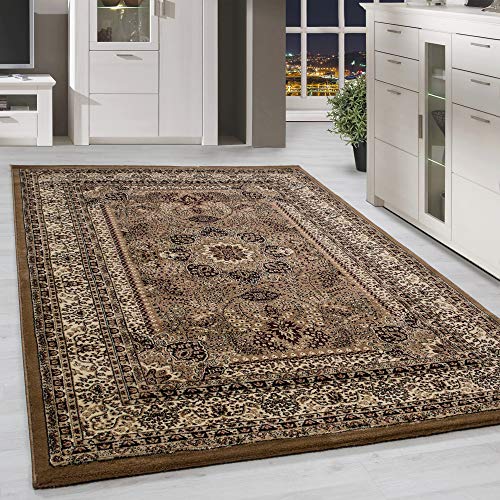 HomebyHome Teppich Wohnzimmer 300x400 cm Beige Teppich Vintage Look Orient Ornament Bordüre Design Extra Weich und Gross Teppich Schlafzimmer Esszimmer - Teppich Orientalisch Muster - Rug Halı von HomebyHome