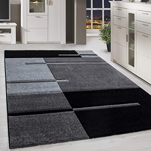 HomebyHome Teppich Wohnzimmer 140x200 cm Multi Kariert Konturschnitt Design - Schlafzimmer Teppich Kurzflor Extra Weich Pflegeleicht Teppiche für Küche Esszimmer Jugendzimmer - Carpet Living Room Rug von HomebyHome