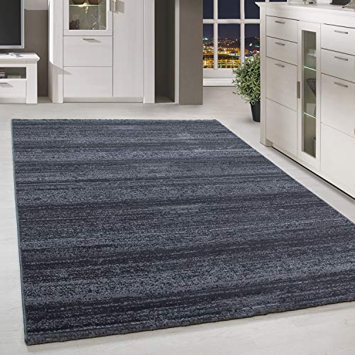 HomebyHome Teppich Wohnzimmer 240x340 cm Grau Moderne Einfarbig Meliert Design - Esszimmer und Schlafzimmer Rechteckig Teppich Kurzflor Teppiche Extra Weich Pflegeleicht - Carpet Living Room Halı von HomebyHome