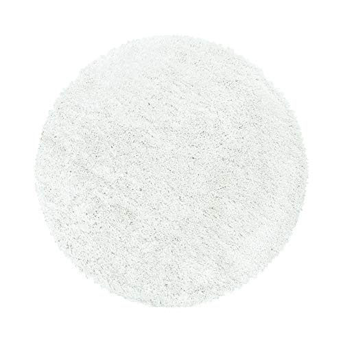 HomebyHome Shaggy Teppich Wohnzimmer 200 cm Rund - 50 mm Florhöhe Hochflor Wohnzimmerteppich Weiß Extra Weich und Flauschig - Langflor Teppiche für Schlafzimmer, Küche, Flur - Carpet, Halı, Kilim HomebyHome Shaggy Teppich Wohnzimmer 200 cm Rund - 50 mm Florhöhe Hochflor Wohnzimmerteppich Weiß Extra Weich und Flauschig - Langflor Teppiche für Schlafzimmer, Küche, Flur - Carpet, Halı, Kilim von HomebyHome