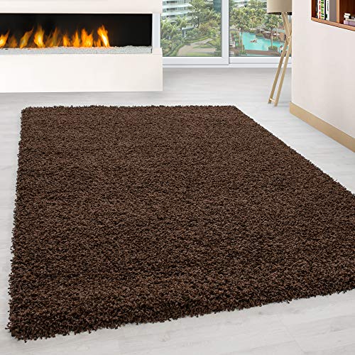 HomebyHome Shaggy Teppich 300x400 cm XXL für Wohnzimmer - Shaggy Teppich Hochflor Braun Extra Weich und Flauschig - Langflor Groß Teppiche für Schlafzimmer, Esszimmer, Küche, Flur - Carpet, Halı von HomebyHome