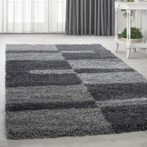 HomebyHome Shaggy Teppich Läufer Flur 80 x 250 cm - Hochflor Teppich Grau und Anthrazit Extra Weich und Flauschig - Bettvorleger Teppich für Schlafzimmer, Küchenläufer - Waschbarer Küchenläufer HomebyHome Shaggy Teppich Läufer Flur 80 x 250 cm - Hochflor Teppich Grau und Anthrazit Extra Weich und Flauschig - Bettvorleger Teppich für Schlafzimmer, Küchenläufer - Waschbarer Küchenläufer von HomebyHome