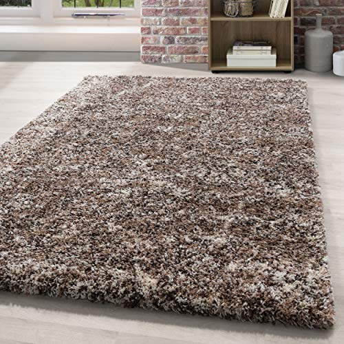 HomebyHome Teppich Wohnzinmer Shaggy Hochflor Rechteckig 280x370 cm Mehrfarbig - Flauschiger Teppich Schlafzimmer Moderne Extra Weich Pflegeleicht - Carpet Living Room von HomebyHome