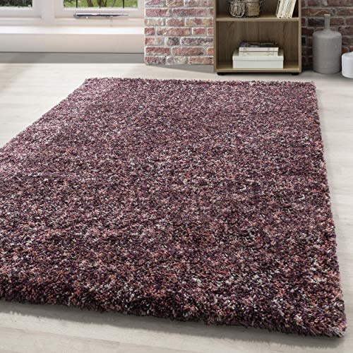 HomebyHome Teppich Wohnzinmer Shaggy Hochflor Rechteckig 120x170 cm Mehrfarbig - Flauschiger Teppich Schlafzimmer Moderne Extra Weich Pflegeleicht - Carpet Living Room von HomebyHome