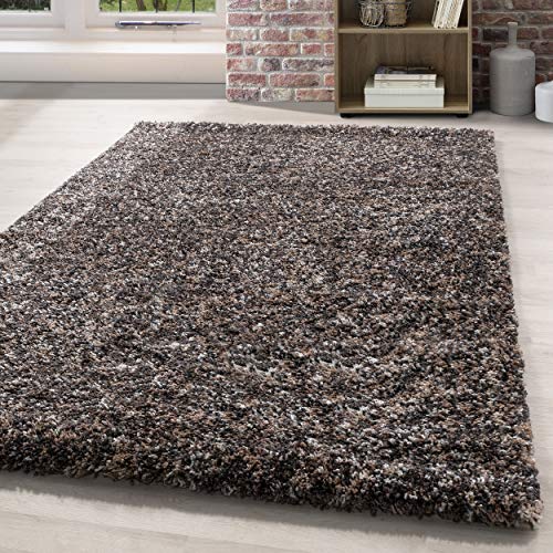 HomebyHome Teppich Wohnzinmer Shaggy Hochflor 200x290 cm Mehrfarbig - Flauschiger Teppich Schlafzimmer Moderne Extra Weich Pflegeleicht - Carpet Living Room von HomebyHome