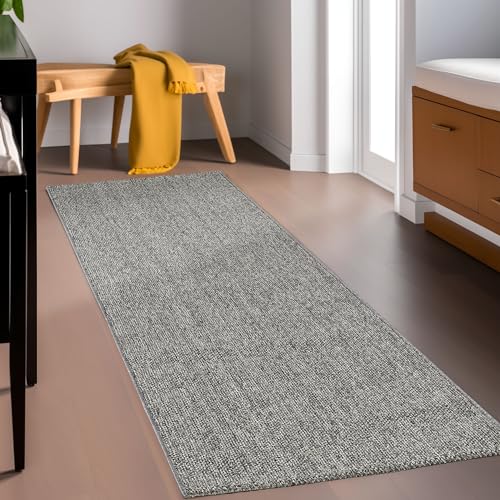 HomebyHome Wohnzimmerteppich Läufer Flur 80 x 250 cm Langlebig Robuster Teppich Cut-Loop Grau - Küchenläufer Schlingenteppich Bettvorleger Schlafzimmer Dekorativer Teppich Meliert Schlingenflor HomebyHome Wohnzimmerteppich Läufer Flur 80 x 250 cm Langlebig Robuster Teppich Cut-Loop Grau - Küchenläufer Schlingenteppich Bettvorleger Schlafzimmer Dekorativer Teppich Meliert Schlingenflor von HomebyHome