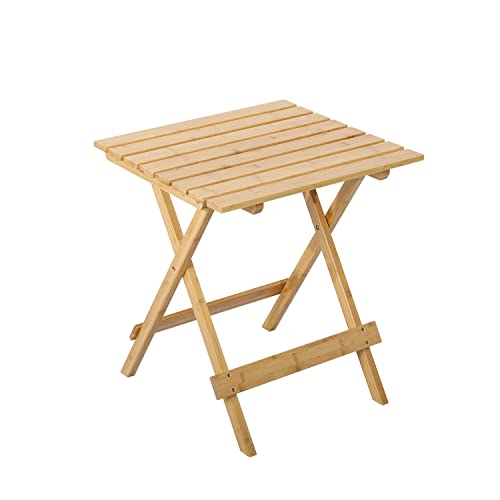 HOMECALL Bamboo Table Folding Small Balcony Table Garden Table Square von Homecall