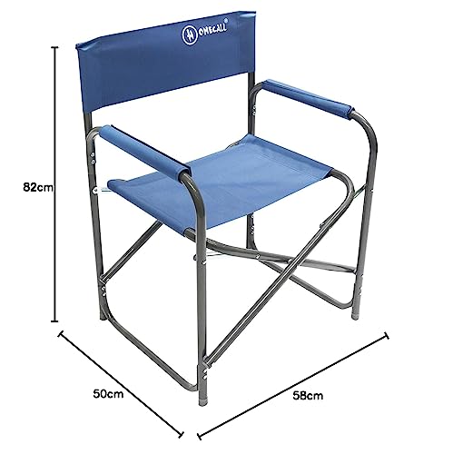 Homecall Camping-Klappstuhl aus Aluminium mit Rückenlehne - (Blau) von Homecall