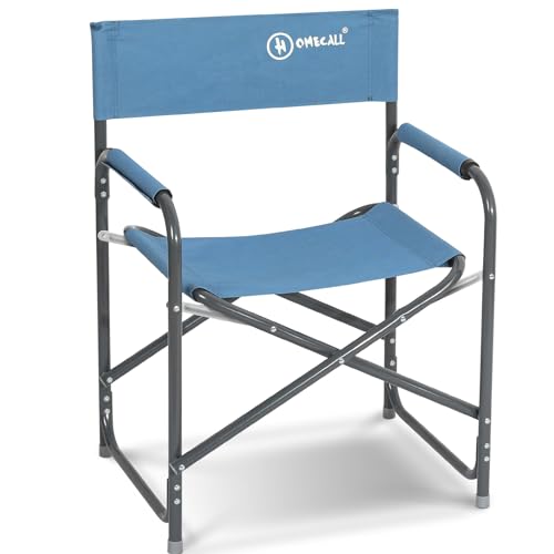 Homecall Camping-Klappstuhl aus Aluminium mit Rückenlehne - (Blau) von Homecall