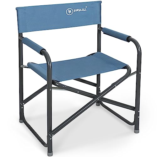 Homecall Camping-Klappstuhl aus Stahl mit Rückenlehne - (Blau) von Homecall