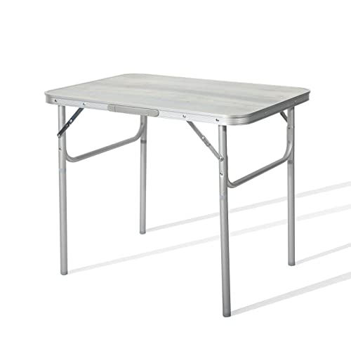 Homecall Camping-Klapptisch aus Aluminium mit MDF-Platte, 75 x 55 x 60 cm von Homecall