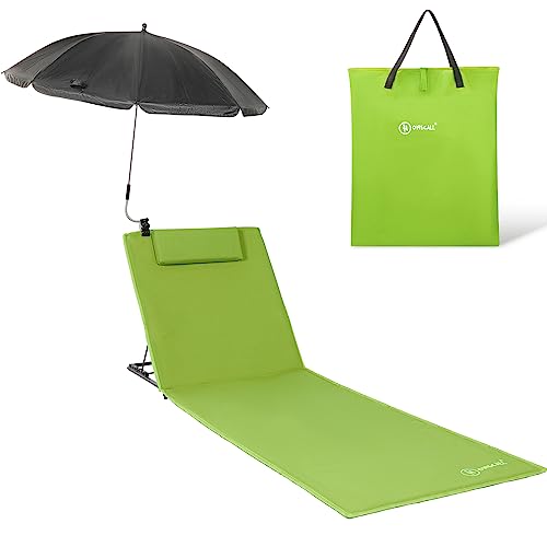 Homecall Gepolsterte, schnell trocknende Strandmatte mit Sonnenschirm, XXL - (Grün) von Homecall