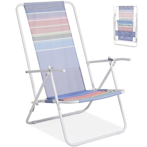 Homecall Klappbarer Strandstuhl mit verstellbarer Rückenlehne - (Regenbogen) von Homecall