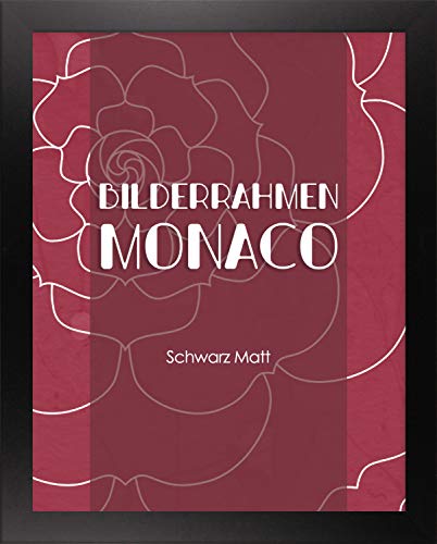 Homedeco-24 Fotorahmen Monaco 20x26 cm Bilderrahmen Schwarz Matt Posterrahmen von Homedeco-24