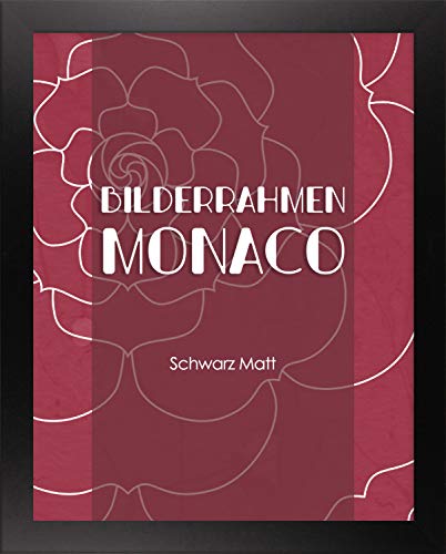 Homedeco-24 Fotorahmen Monaco 23x56 cm Bilderrahmen Schwarz Matt Posterrahmen von Homedeco-24