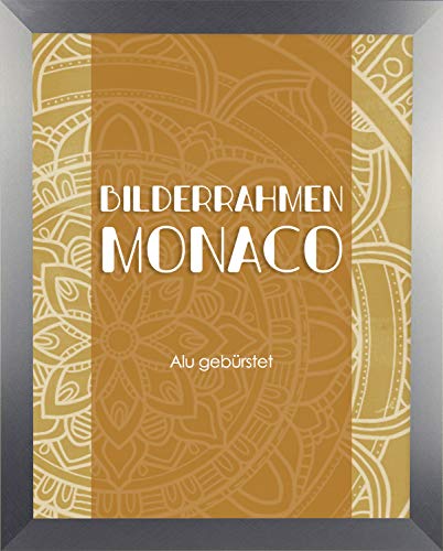 Homedeco-24 Fotorahmen Monaco 30x33 cm Bilderrahmen Alu Gebürstet Posterrahmen von Homedeco-24