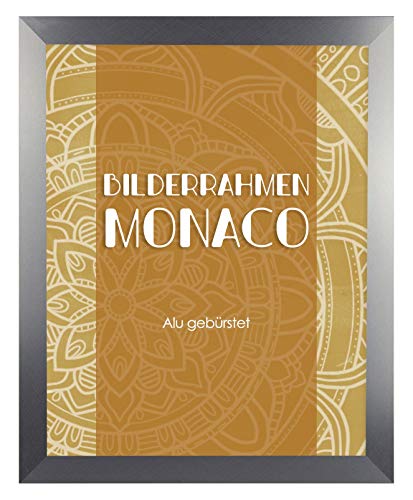 Homedeco-24 Fotorahmen Monaco 33x48 cm Bilderrahmen Alu Gebürstet Posterrahmen von Homedeco-24