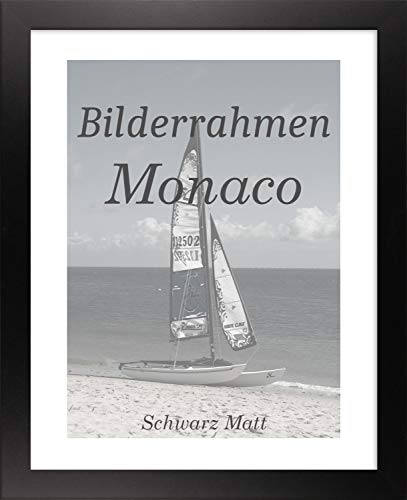 Homedeco-24 Fotorahmen Monaco 35x40 cm Bilderrahmen Schwarz Matt Posterrahmen von Homedeco-24