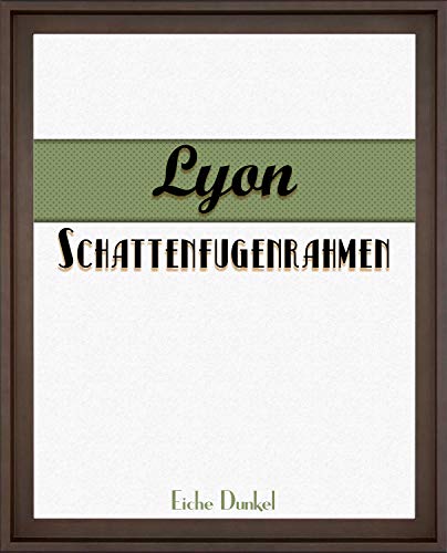 Homedeco-24 Lyon Schattenfugenrahmen 20x50 cm in Eiche Dunkel Dekor ohne Verglasung ideal für Canvas Leinwand Bilder Farbwahl von Homedeco-24