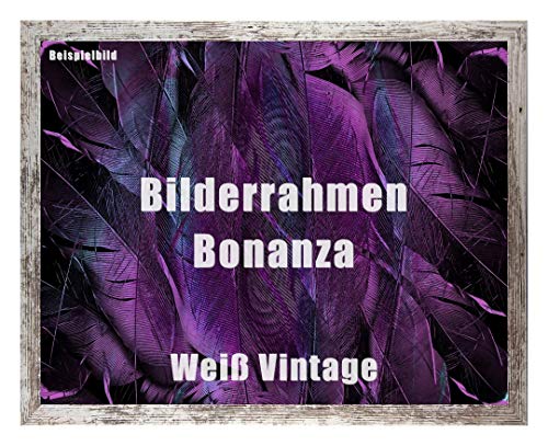 Homedecoration Bilderrahmen Bonanza Bildgröße 20 x 20 cm in Weiß Vintage mit Acrylglas klar 1 mm in 52 Farben von Homedecoration