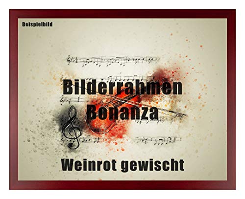 Homedecoration Bilderrahmen Bonanza Bildgröße 29,7 x 42 cm in Rot Weinrot gewischt mit Acrylglas klar 1 mm in 52 Farben von Homedecoration
