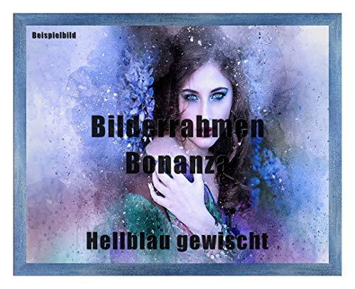 Homedecoration Bilderrahmen Bonanza Bildgröße 30 x 90 cm in Blau Hellblau gewischt mit Acrylglas klar 1 mm in 52 Farben von Homedecoration