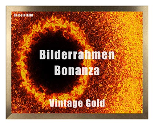 Homedecoration Bilderrahmen Bonanza Bildgröße 50 x 75 cm in Vintage Gold mit Acrylglas klar 1 mm in 52 Farben von Homedecoration