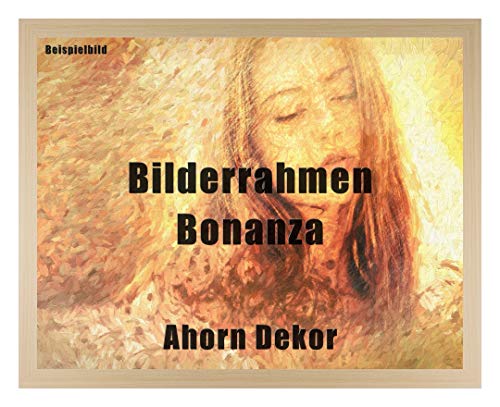 Homedecoration Bilderrahmen Bonanza Bildgröße 75 x 98 cm in Ahorn Dekor mit Acrylglas klar 1 mm in 52 Farben von Homedecoration