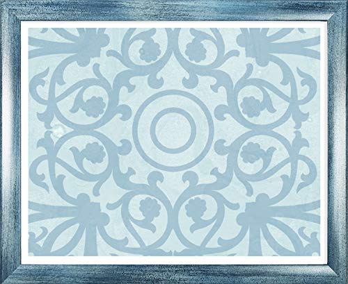 Homedecoration Bilderrahmen Colonia 22 x 68 cm mit leicht abgerundetem Profil in Hellblau gewischt mit Acrylglas klar 1mm für Bilder Fotos Kunstdrucke Poster Puzzle von Homedecoration