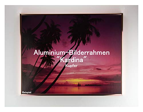 Homedecoration Bilderrahmen Kardina 45 x 50 cm aus echtem Aluminium in Kupfer mit 2 mm Antireflex Kunstglas von Homedecoration