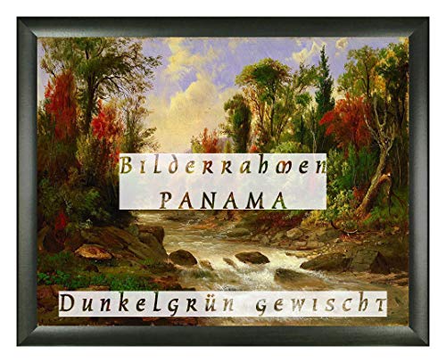 Homedecoration Bilderrahmen Panama 26 x 31 cm Dunkelgrün gewischt mit Acrylglas Antireflex 1 mmm von Homedecoration