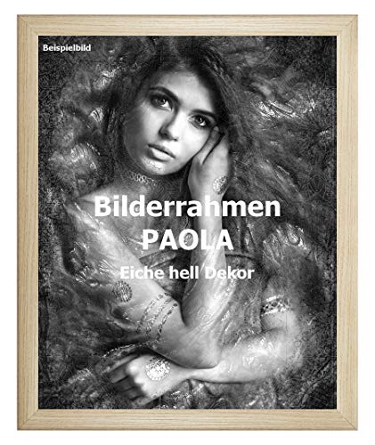 Homedecoration Bilderrahmen Paola 27 x 54 cm Eiche Hell Dekor mit Acrylglas Antireflex 1 mm von Homedecoration