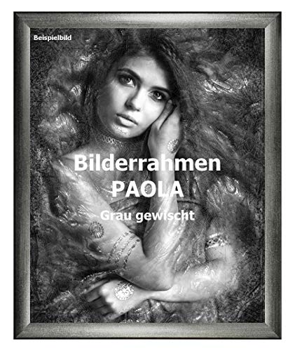 Homedecoration Bilderrahmen Paola 32 x 35 cm Grau gewischt mit Acrylglas Antireflex 1 mm von Homedecoration