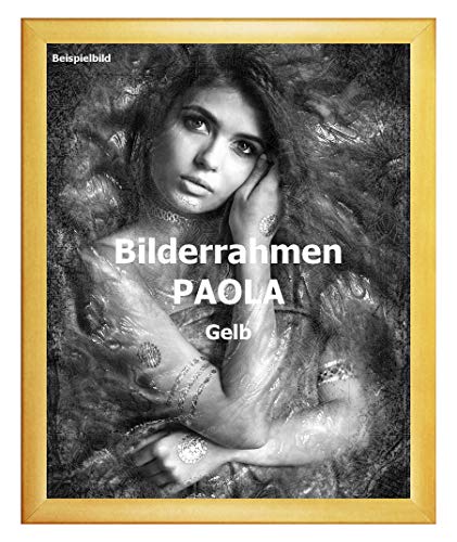Homedecoration Bilderrahmen Paola 38 x 56 cm Gelb gewischt mit Acrylglas Antireflex 1 mm von Homedecoration