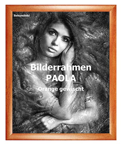 Homedecoration Bilderrahmen Paola 45 x 65 cm Orange gewischt mit Acrylglas Antireflex 1 mm von Homedecoration