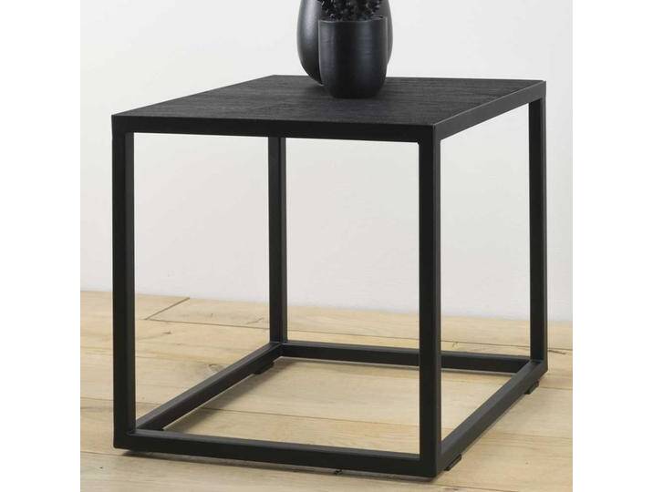 Beistelltisch in Schwarz Eiche Furnier und Stahl Beistelltisch in Schwarz Eiche Furnier und Stahl von Homedreams