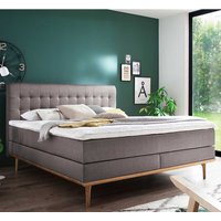 Boxbett in Taupe Webstoff 180x200 cm von Homedreams