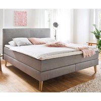 Boxspringbett in Taupe Webstoff 180x200 cm von Homedreams