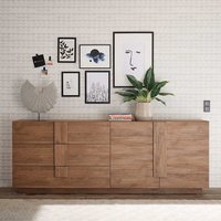 Braunes Esszimmersideboard mit sechs Schubladen 2 Drehtüren von Homedreams