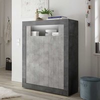 Design Highboard in Beton Grau und Dunkelgrau offenem Fach von Homedreams