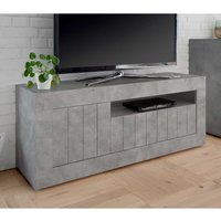 Design TV Lowboard in Beton Grau 3-türig von Homedreams