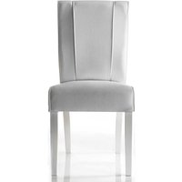 Esstisch Stühle in Weiß Kunstleder 45 cm Sitztiefe (2er Set) von Homedreams