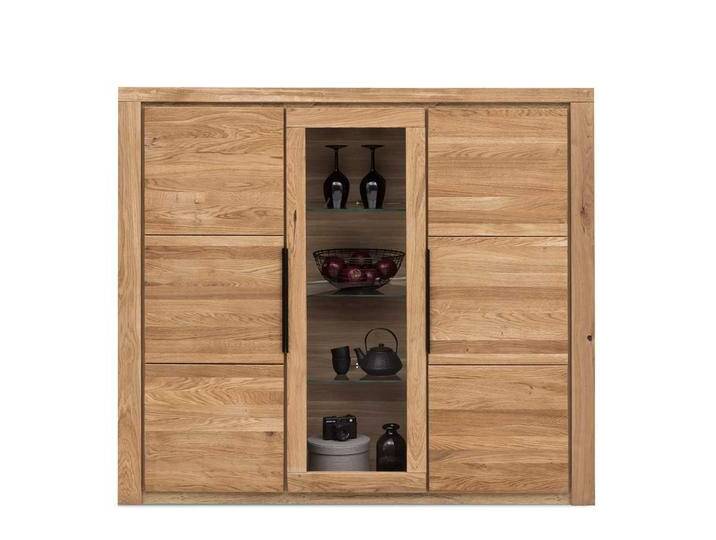 Esszimmer Highboard in Eichefarben 2 Holztüren 1 Glastür Esszimmer Highboard in Eichefarben 2 Holztüren 1 Glastür von Homedreams