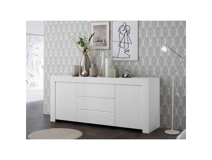 Esszimmer Kommode mit drei Schubladen Weiß lackiert von Homedreams