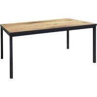 Esszimmer Tisch modern in Eichefarben und Schwarz 160x90 und 180x90 cm von Homedreams
