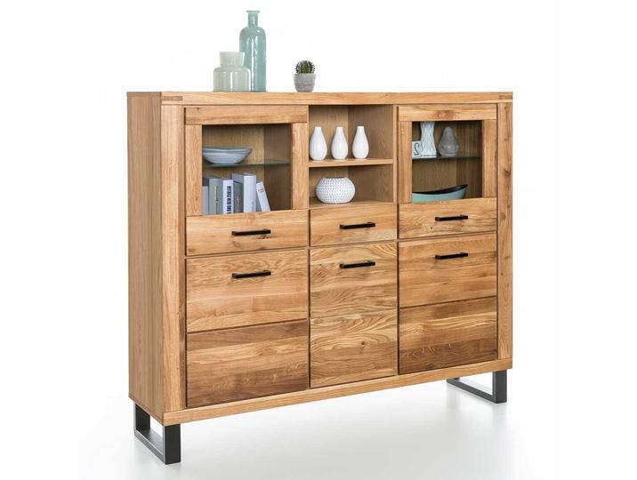 Esszimmerschrank aus Wildeiche teilmassiv 140 cm hoch Esszimmerschrank aus Wildeiche teilmassiv 140 cm hoch von Homedreams