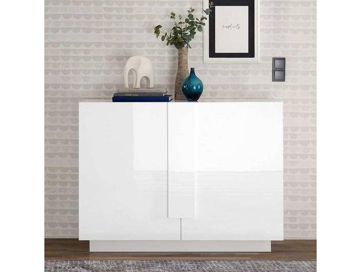Esszimmersideboard Weiss iin Hochglanz zwei Drehtüren von Homedreams