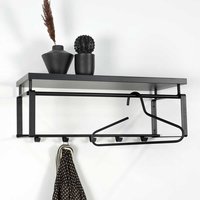 Flur Wandgarderobe in Schwarz 70 cm breit von Homedreams