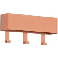 Garderobenleiste Metall in Terracotta pulverbeschichtet 3 Kleiderhaken von Homedreams